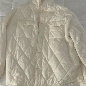 Diamond Print Puffer Button up